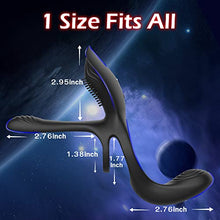 Load image into Gallery viewer, Vibrator for Couple, 3 in 1 Vibrating Cock Ring with 10 Modes, Men's Penis Rings Vibrators, Perineum Mens Vibrator, G spot, Clitorals Stimulator for Women, Sex Novelties, Adult Sex Toys &amp; Games
