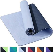 Load image into Gallery viewer, IUGA Yoga Mat Non Slip Textured Surface, Reversible Dual Color, Eco Friendly Yoga Mat with Carrying Strap, Thick Exercise &amp; Workout Mat for Yoga, Pilates and Fitness (72"x 24"x 6mm )
