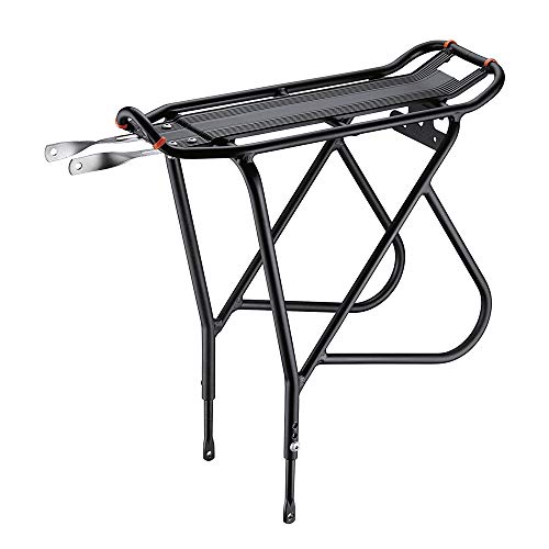 Ibera Bike Rack – Bicycle Touring Carrier with Fender Board, Frame-Mounted for Heavier Top & Side Loads, Height Adjustable for 26