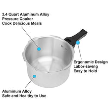 Load image into Gallery viewer, Serlium Small Pressure Cooker, 3 Liter Aluminum Alloy Pressure Cooker 18cm/7inch Bottom 3L Mini Pressure Cooker for Gas Stove Induction Cooker
