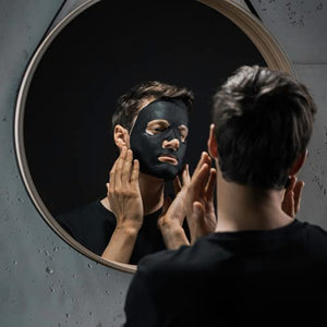 WOLF PROJECT | Hydrating Sheet Mask (5 Pack) - Hydrating and Moisturizing Face Mask For Men - Natural serum, Bamboo charcoal face mask sheets, Vitamin B3 & Hyaluronic Acid for glowing skin