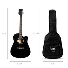 Load image into Gallery viewer, Best Choice Products Beginner Acoustic Electric Guitar Starter Set 41in w/All Wood Cutaway Design, Case, Strap, Picks, Tuner - Black
