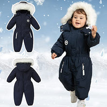 Load image into Gallery viewer, XIFAMNIY Girls Boys One Piece Snowsuits Overalls Ski Suits Winter Waterproof Coats Jumpsuits for Baby Toddler 2T-5T
