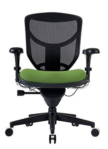 WorkPro Quantum 9000 Ergonomic Mesh/Fabric Mid-Back Manager's Chair, Lime/Black