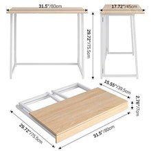 Load image into Gallery viewer, 4NM Folding Desk, No-Assembly Small Computer Desk Home Office Desk Foldable Table Study Writing Desk Workstation for Small Space Offices
