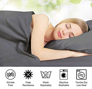 ILAVANDE Queen Bed Sheets Set Hotel Luxury Bed Sheets Set-1800 Series Platinum Collection Grey Bed Sheets Queen Set Wrinkle Free and Hypoallergenic-4 Piece Queen Sheet Set(Queen,Grey)