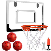 Load image into Gallery viewer, Indoor Mini Basketball Hoop Set with 3 Balls for Kids and Adults - Pro Mini Basketball Hoop for Door &amp; Wall with Complete Basketball Accessories Perfect Christmas Birthday Gifts for Kids Boys Teens
