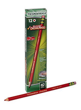 Load image into Gallery viewer, Ticonderoga Erasable Checking Pencils with Eraser, Pre-sharpened, Red, 12-Pack (14259)
