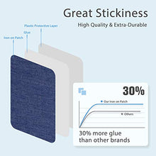 Load image into Gallery viewer, Iron on Patches for Clothing Repair 20PCS, Denim Patches for Jeans Kit 3" by 4-1/4", 4 Shades of Blue Iron On Jean Patches for Inside Jeans &amp; Clothing Repair
