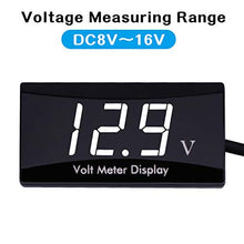 Load image into Gallery viewer, DC 12V Car Digital Voltmeter Gauge - AIMILAR LED Display Voltage Volt Meter for Car Motorcycle (White)
