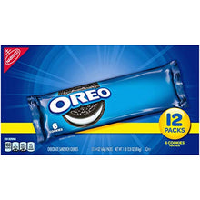 Load image into Gallery viewer, OREO Chocolate Sandwich Cookies, School Lunch Box Snacks, 12 Snack Packs
