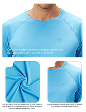 Load image into Gallery viewer, NAVISKIN Men's Sun Protection UPF 50+ UV Outdoor Long Sleeve Shirts Blue Size M
