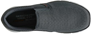 Skechers Men's Equalizer Double Play Slip-On Loafer,Charcoal/Orange,11.5 M US