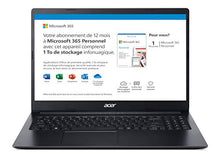 Load image into Gallery viewer, Acer Aspire 1 A115-31-C2Y3, 15.6" Full HD Display, Intel Celeron N4020, 4GB DDR4, 64GB eMMC, 802.11ac Wi-Fi 5, Up to 10-Hours of Battery Life, Microsoft 365 Personal, Windows 10 in S mode
