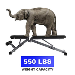 Adjustable Weight Bench, Kitopa Utility Workout Bench for Home Strength Training, Gym Incline Decline Bench for Full Body Exercise