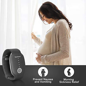 EmeTerm Relieve Nausea Electrode Stimulator Morning Sickness Motion Travel Sickness Vomit Relief Rechargeable No Gel Drug Free Wrist Bands Without Side Effects
