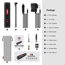 Load image into Gallery viewer, Oasser Air Compressor Portable Mini Air Inflator Hand Held Tire Pump 2000mAh with Digital LCD LED Light 12V AC DC Lithium Battery 120PSI 20Litres/Min for Car Bicycle Tires and Other Inflatables P1S
