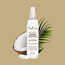 Load image into Gallery viewer, SheaMoisture 100% Virgin Coconut Oil Leave-in Conditioner Treatment for All Hair Types 100% Extra Virgin Coconut Oil Silicone Free Conditioner 8 oz
