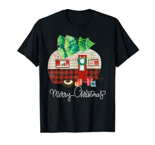 Load image into Gallery viewer, Merry Christmas Camper Buffalo Plaid Xmas Morning Camping T-Shirt
