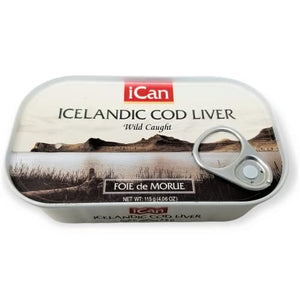 Ican Icelandic Wild Cod Liver 4.06oz/115g Pack of 3