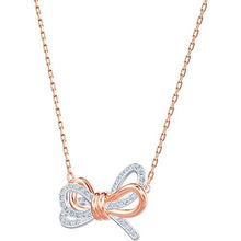 Load image into Gallery viewer, SWAROVSKI Crystal Two-Tone Small Bow Necklace
