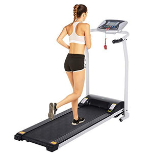 ANCHEER Treadmill, Treadmills for Home with LCD and Pulse Rate Grips Motorized Running Walking Jogging Exercise Fitness Machine Trainer Equipment for Home Gym Office (Navy Sliver)