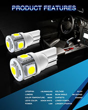 Load image into Gallery viewer, Marsauto 194 LED Light Bulb 6000K 168 T10 2825 5SMD LED Replacement Bulbs for Car Dome Map Door Courtesy License Plate Lights (Pack of 10)
