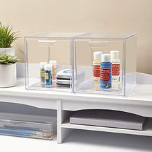 Load image into Gallery viewer, STORi Audrey Stackable Cosmetic Organizer Drawers 6-3/4&quot; Tall | set of 2 Clear
