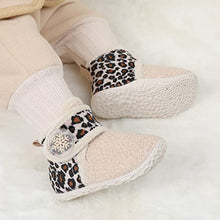 Load image into Gallery viewer, Newborn Infant Baby Girl Boy Cotton Booties Stay On Sock Slippers Soft Bedroom Shoes Ankle Boots With Grippers Toddler Crib Warm Shoe 18-24Months
