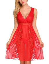 Load image into Gallery viewer, Avidlove Chemise Nightgowns Sexy Babydoll Lingerie Bridal Sleepwear Nighty Red, L
