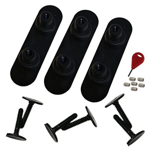 AQUBONA Double Tabs Fins Soft Plug 3pcs for Softboard Soft Top Surfboard Accessories Surfing