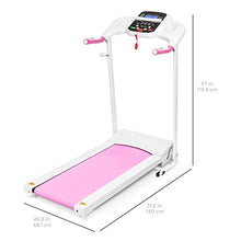 Load image into Gallery viewer, Best Choice Products 800W Portable Folding Electric Motorized Treadmill Machine w/Rolling Wheels, Pink

