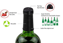 Load image into Gallery viewer, Wine Armour Wine Stoppers Set of 24 - Air Tight Seal Preserving Freshness - Food Grade Premium Latex – Practical and Funny Gag Gifts for Women and Men - Individually Packaged Black
