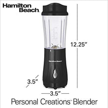 Load image into Gallery viewer, Hamilton Beach Personal Blender for Shakes and Smoothies with 14oz Travel Cup and Lid, Black (51101AV)
