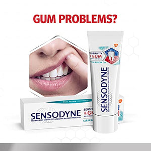Sensodyne Sensitivity & Gum Sensitive Toothpaste for Gingivitis & Treatment, Clean & Fresh, 3.4 Oz, Pack of 4