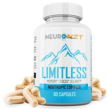 Load image into Gallery viewer, Limitless – NZT Nootropic Brain Booster Supplement – Enhance Focus, Boost Concentration &amp; Improve Memory | Mind Enhancement with Amino Acids &amp; DHA for Neuro Energy &amp; IQ – 30 Day Supply - Made in USA
