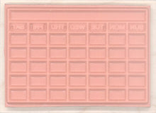 Load image into Gallery viewer, Stamps by Impression Bullet Journal 5 Row Calendar Rubber Stamp 1½" X 2¼", 1.75" x 2.5"
