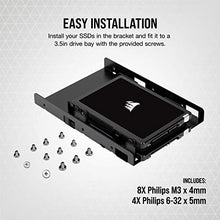 Load image into Gallery viewer, Corsair Dual SSD Mounting Bracket 3.5&quot; CSSD-BRKT2, Black (packaging may vary)
