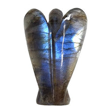 Load image into Gallery viewer, Nelson Creations, LLC Labradorite Hand-Carved Natural Gemstone Crystal Healing Angel Figurine Statue, 2 Inch
