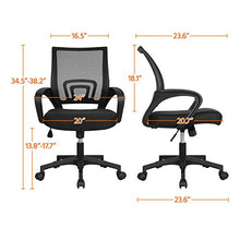 Load image into Gallery viewer, Yaheetech Home Office Desk &amp; Chair Set/Ergonomic Black Mesh Computer Chair and 47" Computer Desk with Storage Bag &amp; Headphone Hook/Adjustable Rolling Swivel Chair/Indusrtal Workstation for Small Space
