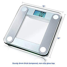 Load image into Gallery viewer, EatSmart Products Free Body Tape Measure Included Digital Bathroom Scale with Extra Large Lighted Display, One Size, Clear
