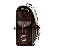 Load image into Gallery viewer, Handmade World leather messenger bags for men women 18" mens briefcase laptop bag best computer shoulder satchel school distressed bag (13" X 18")
