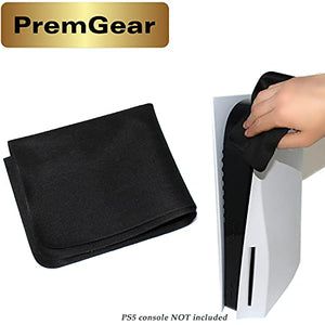 Midnight Black Sony DualSense Wireless PS5 Controller for Playstation 5, Bundled with PS5 Controller Skin Voucher & PremGear Cleaning Cloth