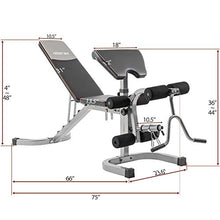 Load image into Gallery viewer, Merax Utility Weight Bench with Leg Extension for Full Body Workout, 550LBS Weightlifting and Strength Training Workout Bench with Adjustable Flat Incline Decline 6+3 Positions for Home Gym
