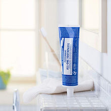Load image into Gallery viewer, Dr. Bronner’s - All-One Toothpaste (Peppermint, 5 ounce) - 70% Organic Ingredients, Natural and Effective, Fluoride-Free, SLS-Free, Helps Freshen Breath, Reduce Plaque, Whiten Teeth, Vegan
