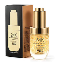 Load image into Gallery viewer, 24K Gold Anti Aging Face Serum Moisturizer Enriched with Vitamin C Serum, Hyaluronic Acid, Vitamin E Cream for Day and Night Wrinkle Reduction, Re-activate Skin Youth (1FL.OZ)

