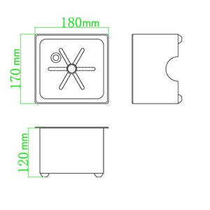 YBB Steaming Pitcher Rinser, Glass Cleaning Rinser for Bar Cafe Pan Dimensions Rinser with Base (7.1" x 6.7" x 4.7")