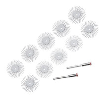 Load image into Gallery viewer, 10Pcs 2500 Grit Radial Bristle Disc Brush Assortment Polisher Mandrel Wood Jewelry Ect-8 Grit +2Pcs Mandrel

