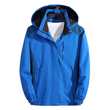 Load image into Gallery viewer, Thenxin Women Outdoor Hooded Jacket Windbreaker Waterproof Climbing Raincoats Rain Jacket Sportswear(Blue-Women,S)
