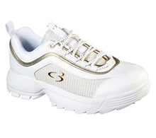 Load image into Gallery viewer, Concept 3 by Skechers Women's Beyond Fresh Lace-up Fashion Sneaker, White/Gold, 8 Medium US
